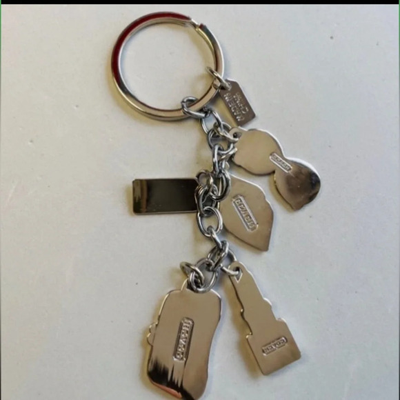COACH Vintage Multiple Beauty Charms Keychain Key Fob Bag Purse Charm NEW NWOT - Picture 2 of 3